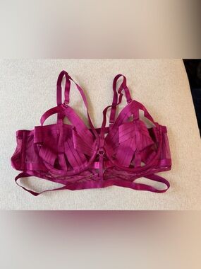 Torrid Strappy Vixen Underwire Fuchsia Plunge Bra